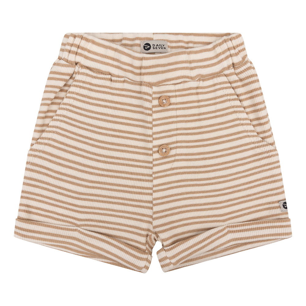 Daily7 Newborn Organic Short Stripe Rib