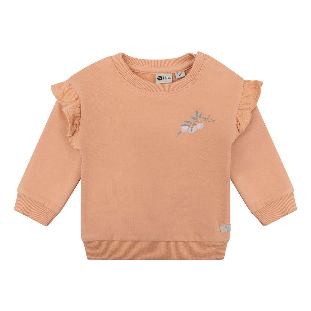 Daily7 Newborn Organic Sweater Ruffle Berry