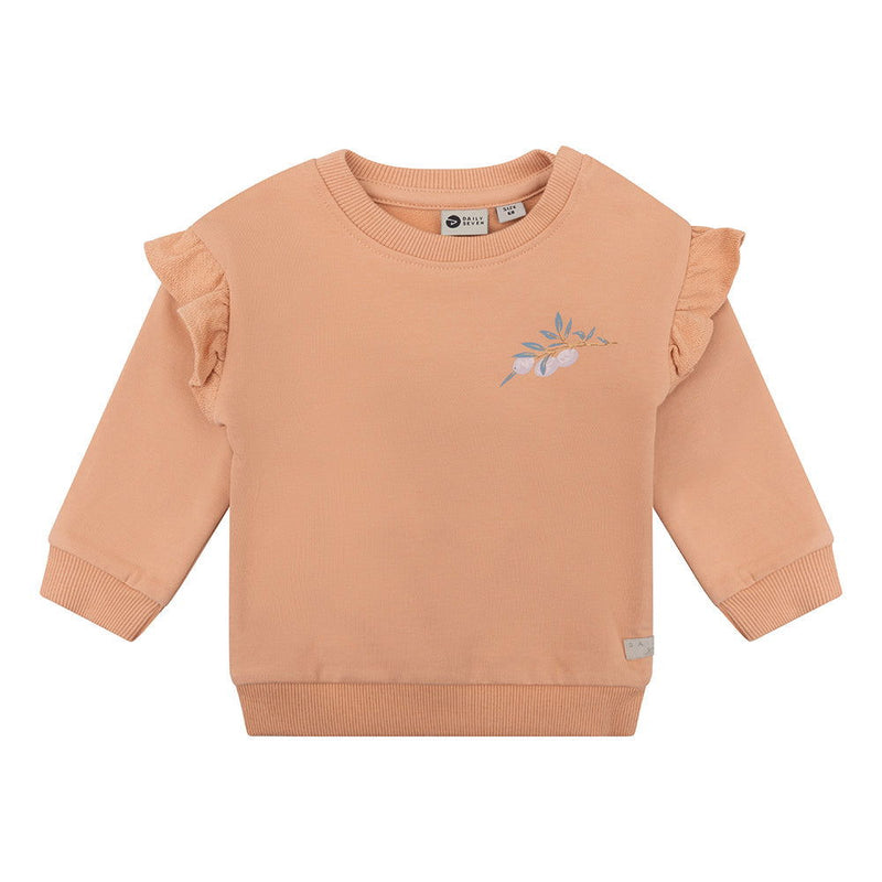 Daily7 Newborn Organic Sweater Ruffle Berry - Bubbles & Bo