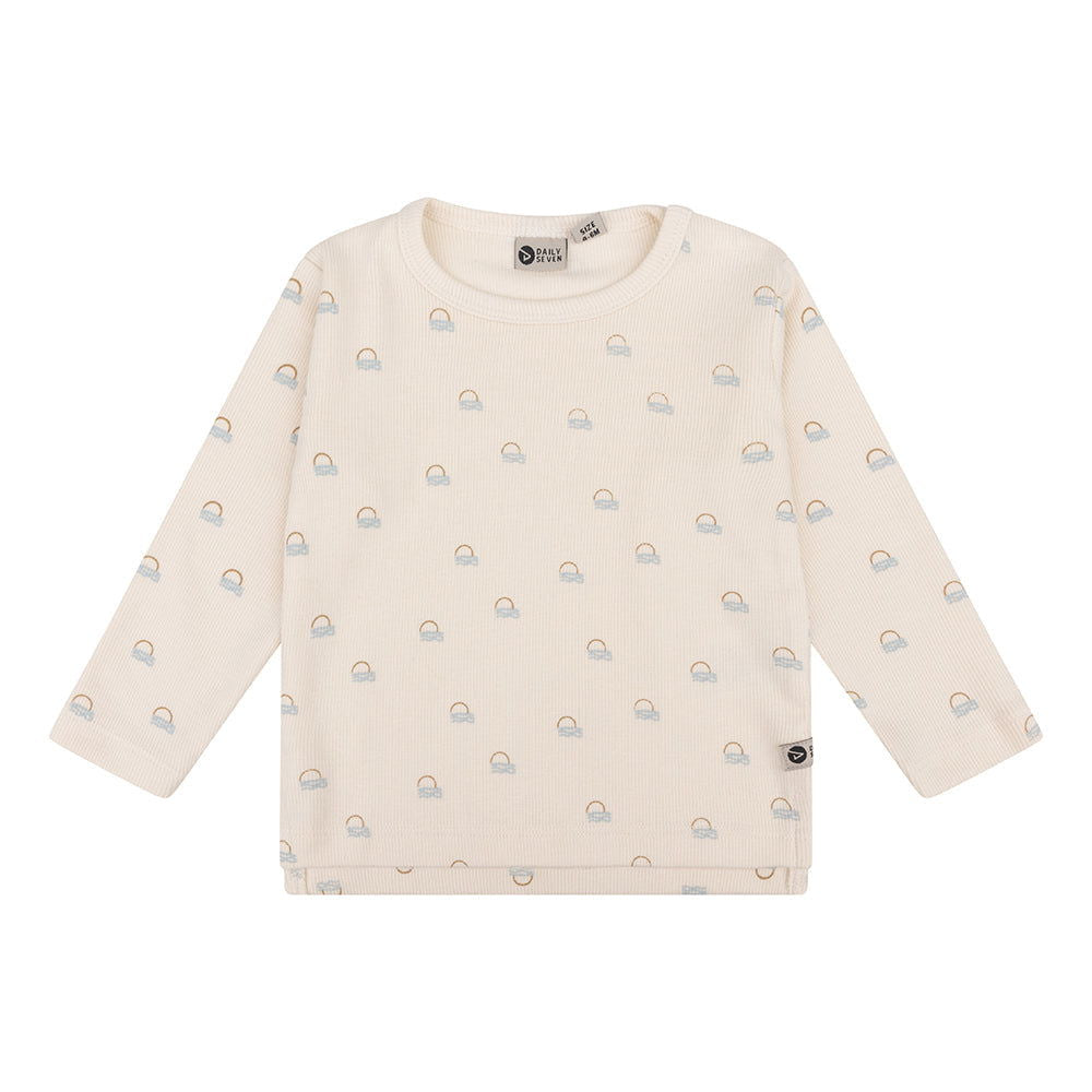 Daily7 Newborn Organic T-shirt Longsleeve Sunset Rib