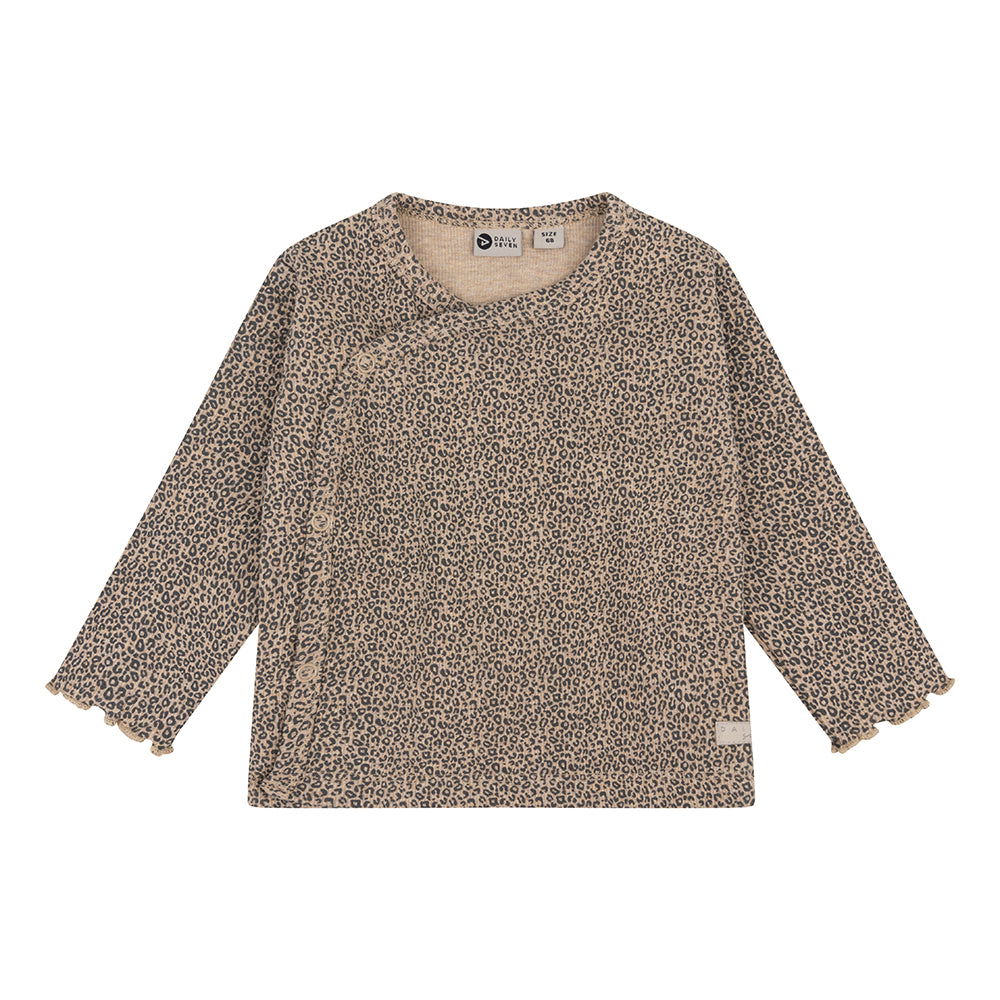 Daily7 Newborn Organic T-shirt Longsleeve Wrap Rib Animal
