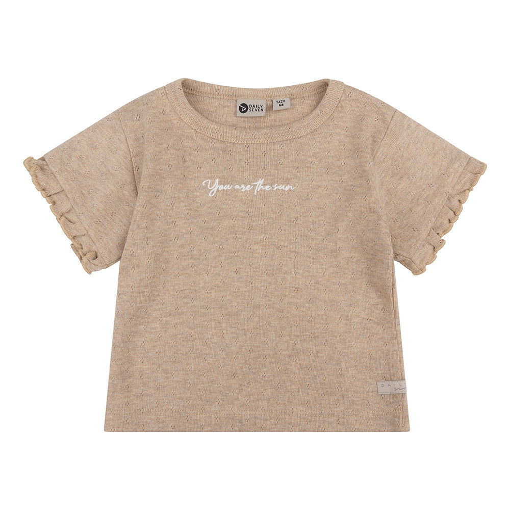 Daily7 Newborn Organic T-shirt Shortsleeve Pointelle