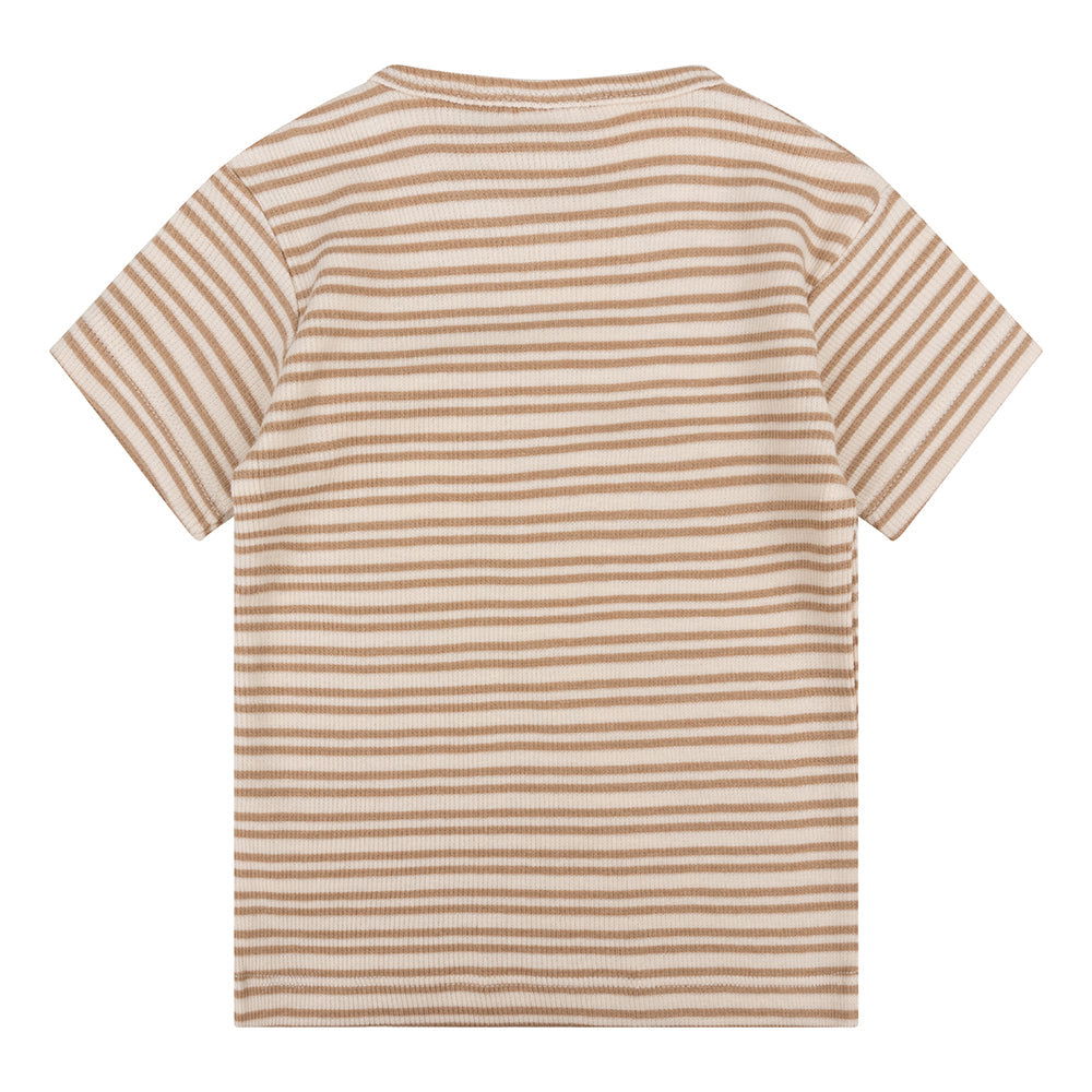 Daily7 Newborn Organic T-shirt Shortsleeve Rib Stripe