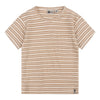 Daily7 Newborn Organic T-shirt Shortsleeve Rib Stripe - Bubbles & Bo