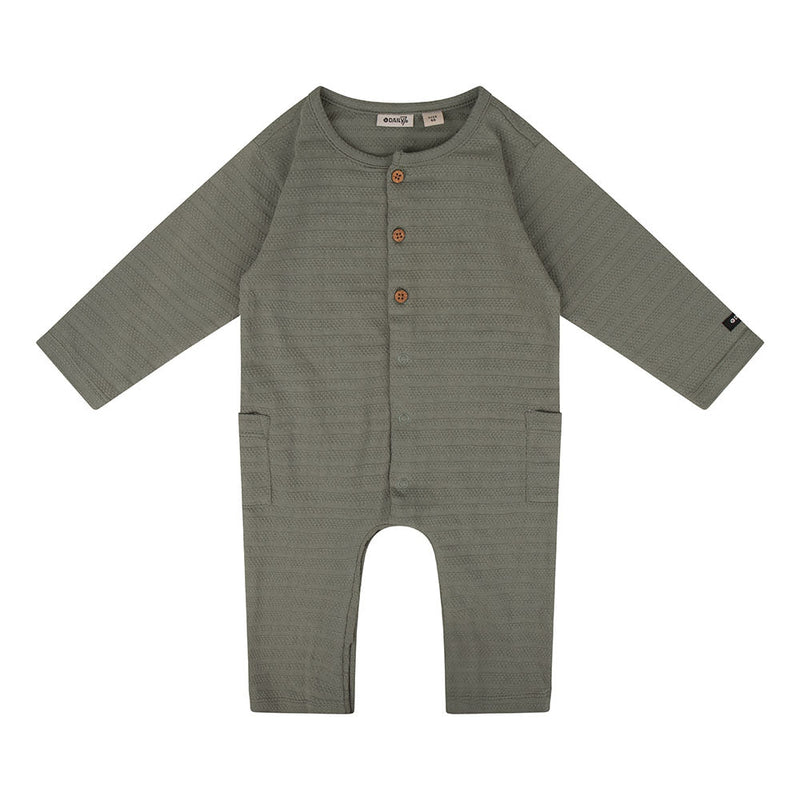 Daily7 Newborn PLAYSUIT LS FANCY RIB - Bubbles & Bo