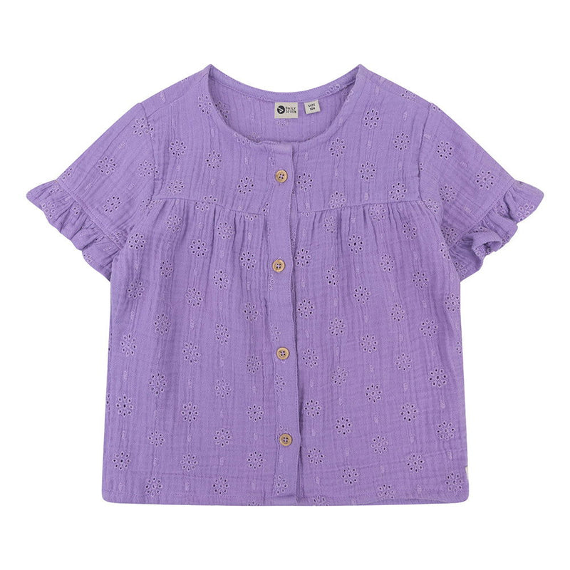 Daily7 Shirt Shortsleeve Muslin Broderie - Bubbles & Bo