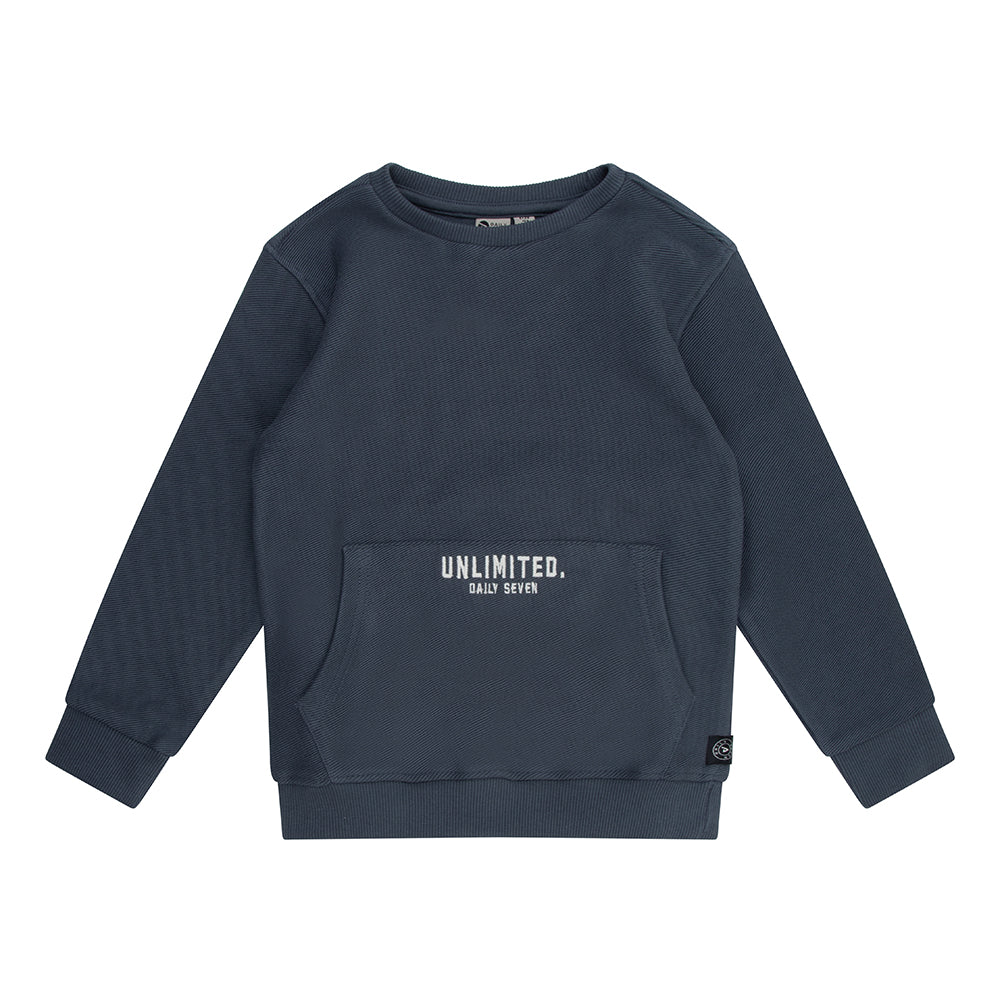 Daily7 Sweater Kangaroo pocket Rib