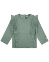 Daily7 T-Shirt Ls Rib Ruffle - Bubbles & Bo