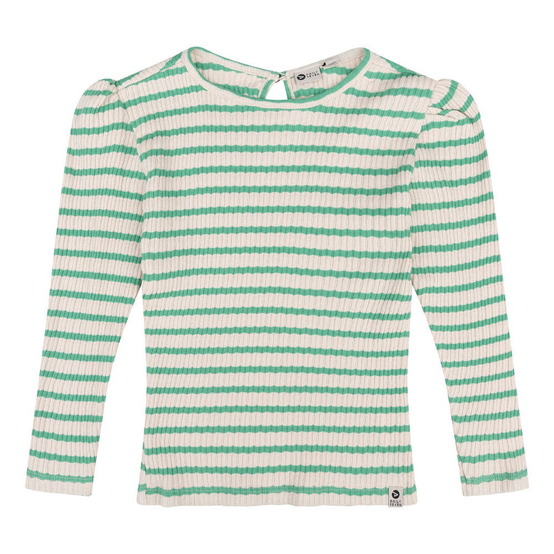 Daily7 T-shirt Longsleeve Rib Stripe - Bubbles & Bo
