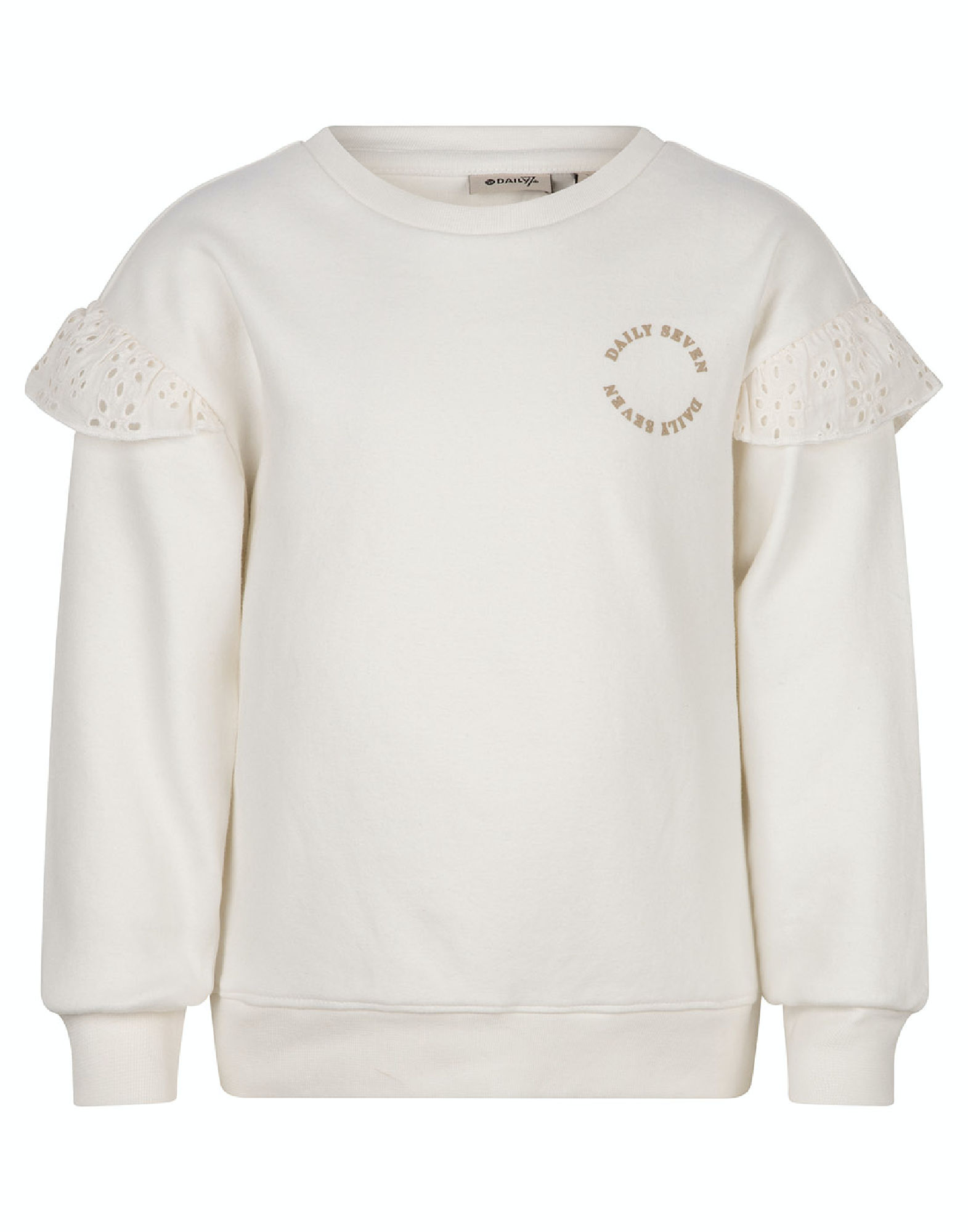 Daily 7 CREWNECK BRODERIE RUFFLE