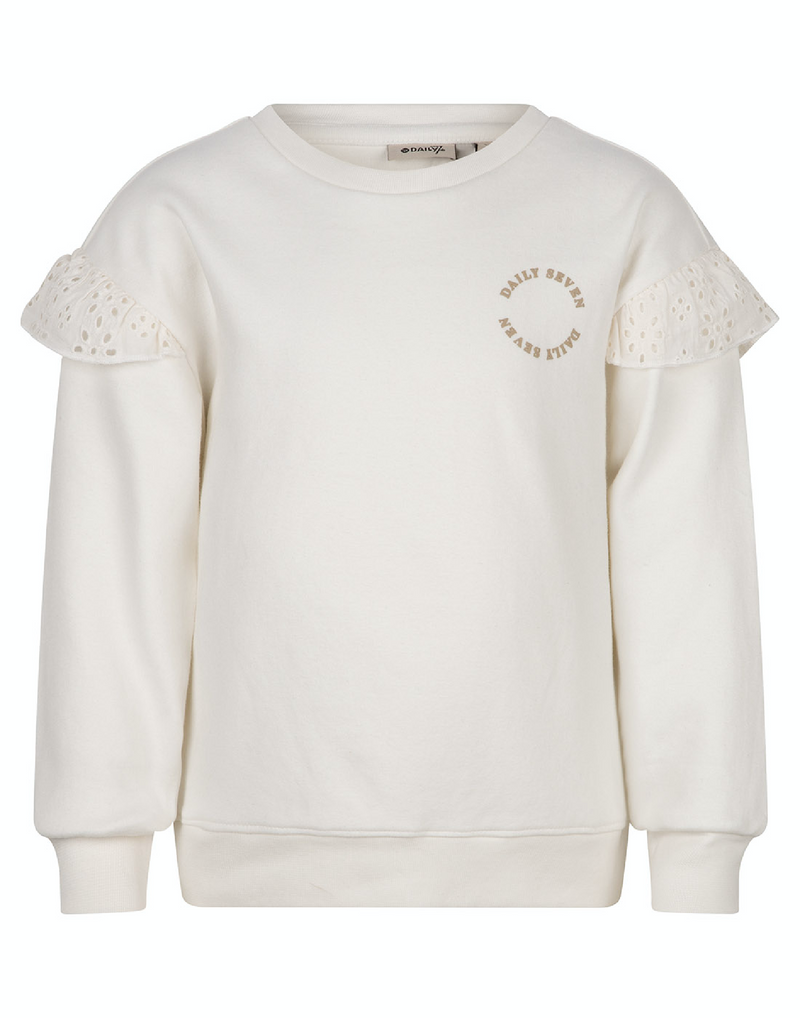 Daily 7 CREWNECK BRODERIE RUFFLE - Bubbles & Bo