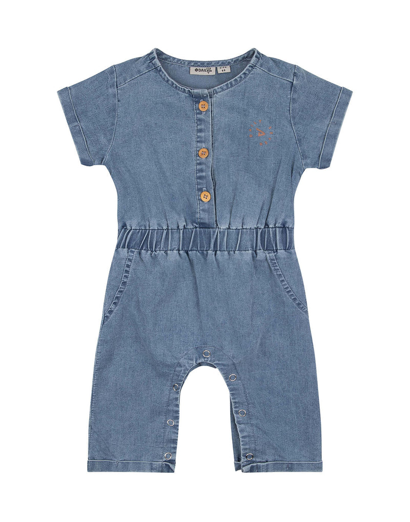 Daily 7 Newborn JUMPSUIT SS LIGHT WEIGHT DENIM - Bubbles & Bo