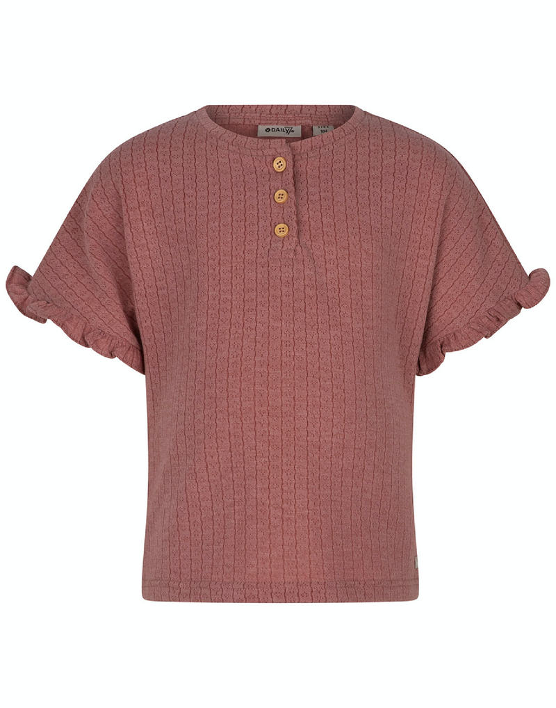 Daily 7 T-SHIRT SS FANCY RIB RUFFLE - Bubbles & Bo