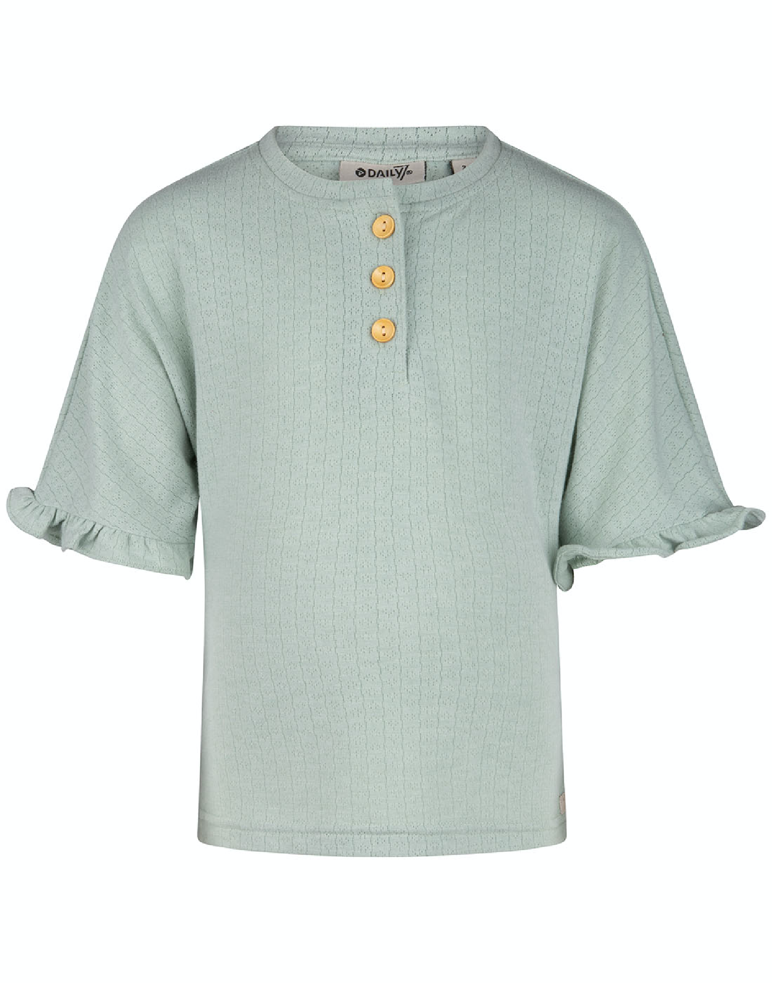 Daily 7 T-SHIRT SS FANCY RIB RUFFLE