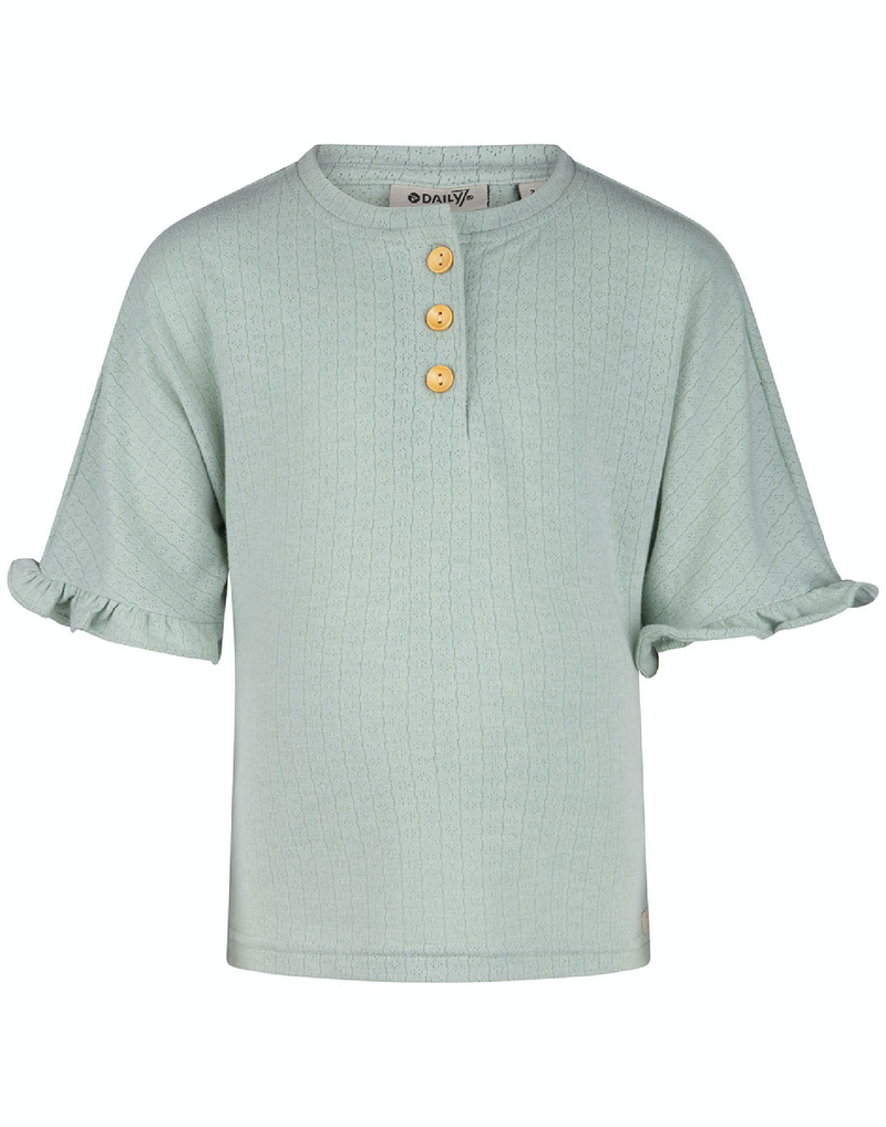 Daily 7 T-SHIRT SS FANCY RIB RUFFLE - Bubbles & Bo