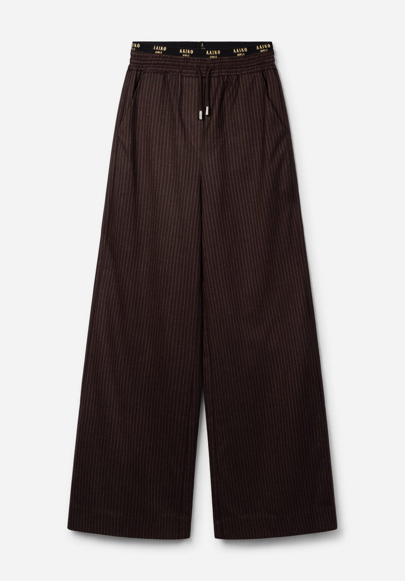 Meisjes Trousers ESILA PINSTRIPE FUDGE van Aaiko Girls in de kleur FUDGE in maat 176.