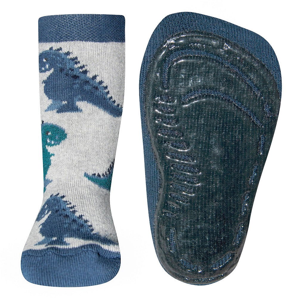 Ewers Anti-slipsokken Dino grijs