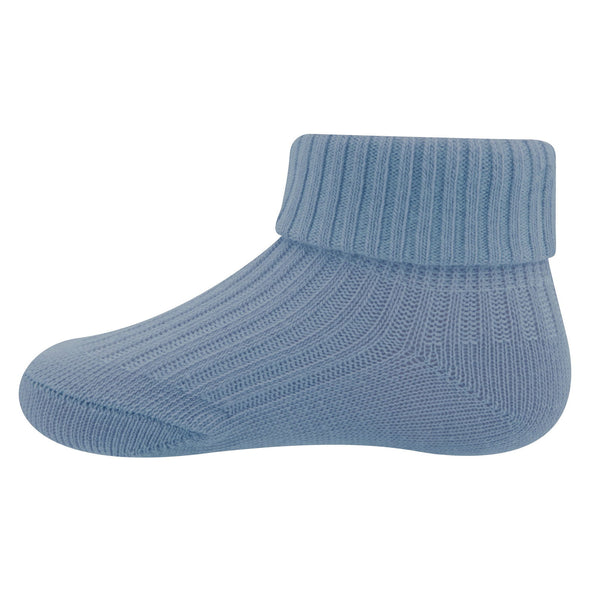Ewers Babysokjes met omslag Blauw - Bubbles & Bo