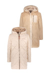 Like Flo Reversible hooded long jacket fancy quilting