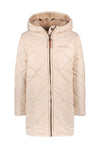Like Flo Reversible hooded long jacket fancy quilting