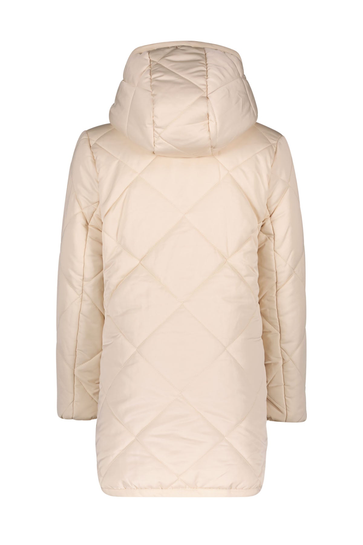 Like Flo Reversible hooded long jacket fancy quilting