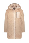 Like Flo Reversible hooded long jacket fancy quilting