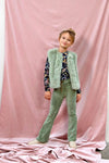 Meisjes Long Hair Fur Bodywarmer van Like Flo in de kleur Pistache in maat 134-140.