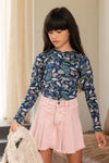 Meisjes Crepe Jersey Top With Aop Paisley van Like Flo in de kleur Paisley in maat 140.