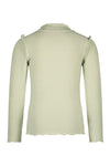 Meisjes Solid Rib Rollneck van Like Flo in de kleur Pistache in maat 140.