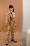 Meisjes Fancy Rib Puffy Top van Like Flo in de kleur Zebra in maat 140.