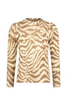 Meisjes Fancy Rib Puffy Top van Like Flo in de kleur Zebra in maat 140.