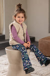Meisjes Crepe Jersey Flare Pants With Aop Paisley van Like Flo in de kleur Paisley in maat 140.
