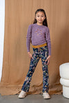 Meisjes Crepe Jersey Flare Pants With Aop Paisley van Like Flo in de kleur Paisley in maat 140.
