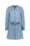 Meisjes Tencell Denim Dress van Like Flo in de kleur lt denim in maat 140.