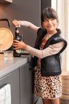 Meisjes Melee Puffy Dress Animal Skirt van Like Flo in de kleur Cinnamon in maat 140.