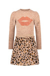 Meisjes Melee Puffy Dress Animal Skirt van Like Flo in de kleur Cinnamon in maat 140.