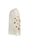 Like Flo Woven Blouse With Embroidery Sleeves