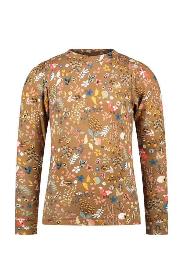 Like Flo Crepe Jersey Top With Aop Paisley