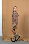 Like Flo Crepe Jersey Top With Aop Paisley