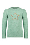 Like Flo Melee Puffy Top With Sequins
