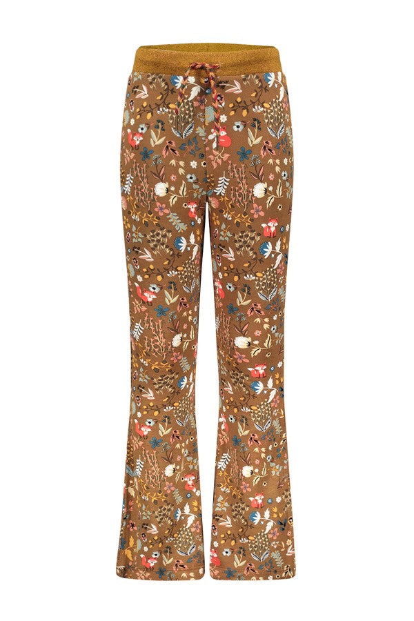 Like Flo Crepe Jersey Flare Pants With Aop Paisley