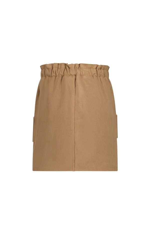 Like Flo Suede Skirt With Metal Studs