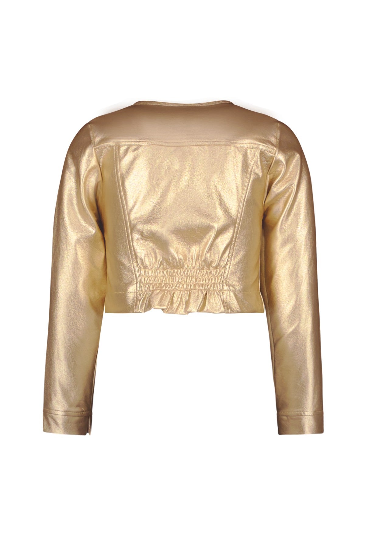 Meisjes Imi Leather Jacket No Collar van Like Flo in de kleur Gold in maat 140.