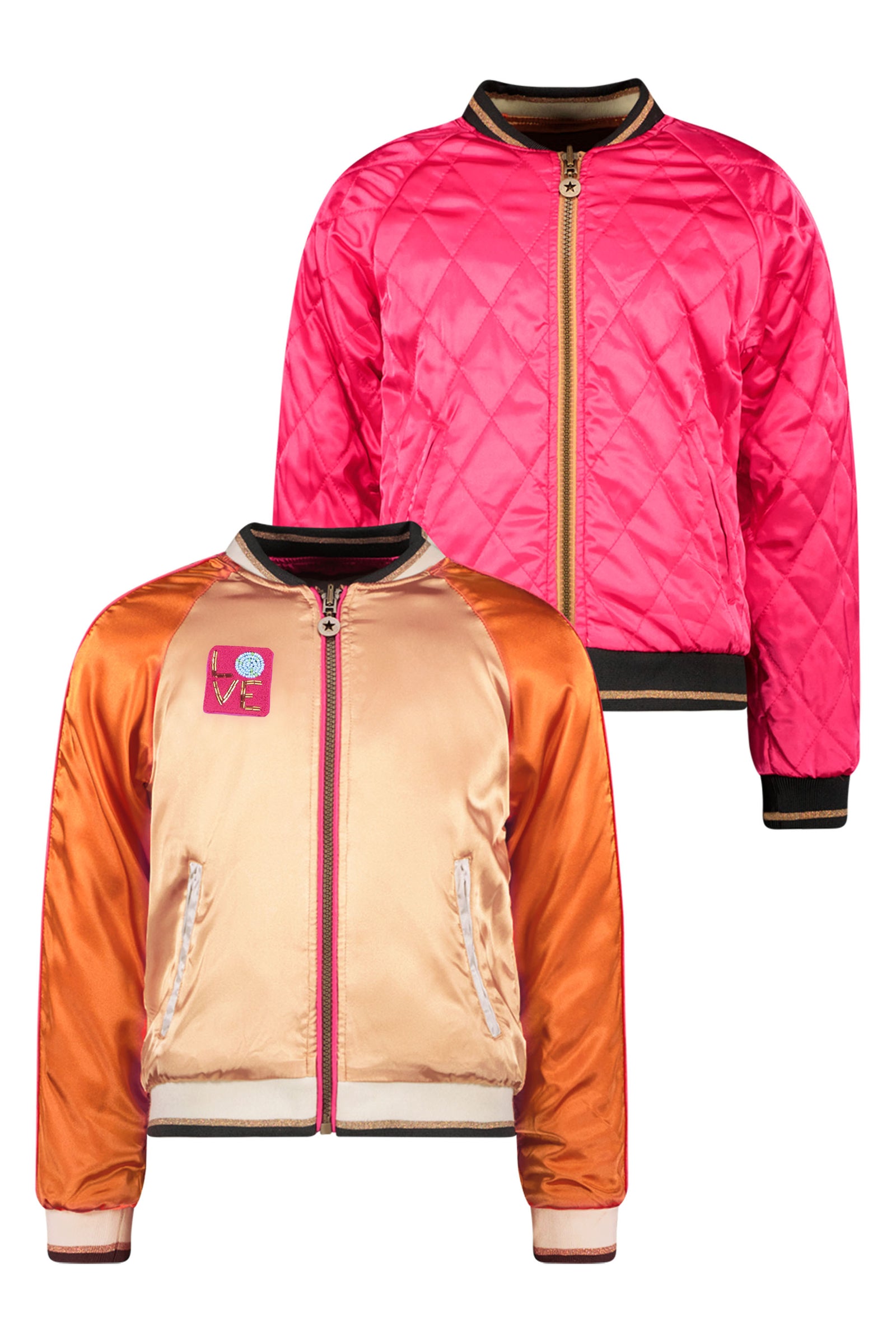 Like Flo Satin Bomber Reversible