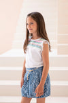 Like Flo Slub Jersey Tee Fancy Mesh