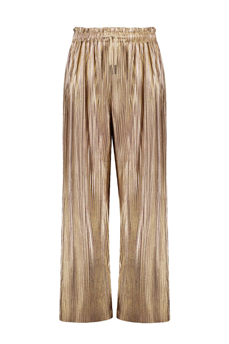 Like Flo Metallic Plisse Pants