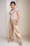 Like Flo Metallic Plisse Pants