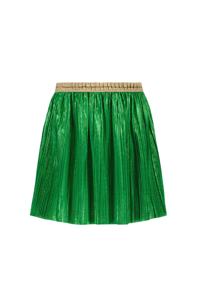 Like Flo Metallic Plisse Skirt