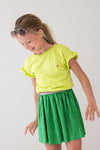 Like Flo Metallic Plisse Skirt