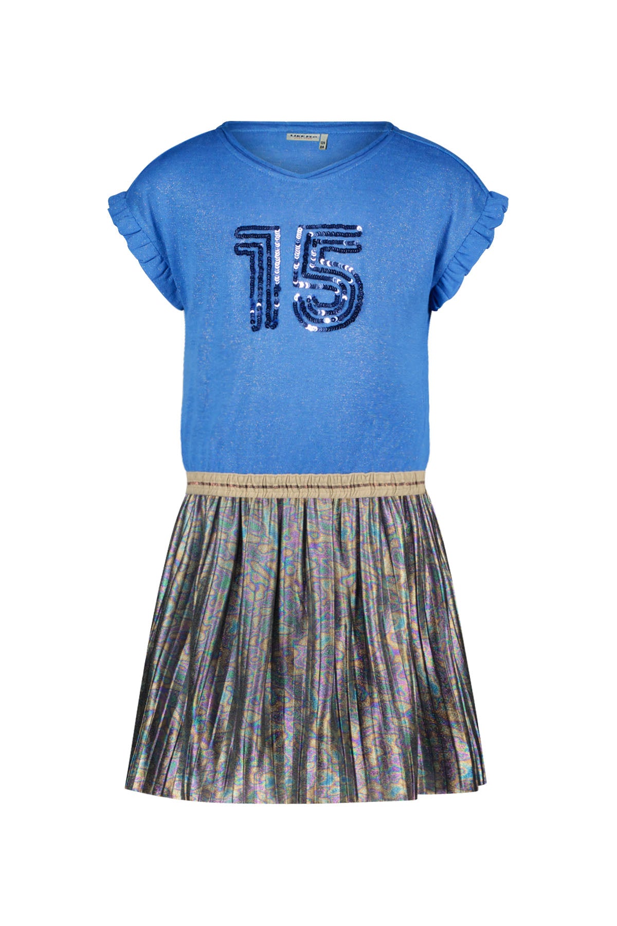 Like Flo Glitter Dress, Metallic Jersey Top